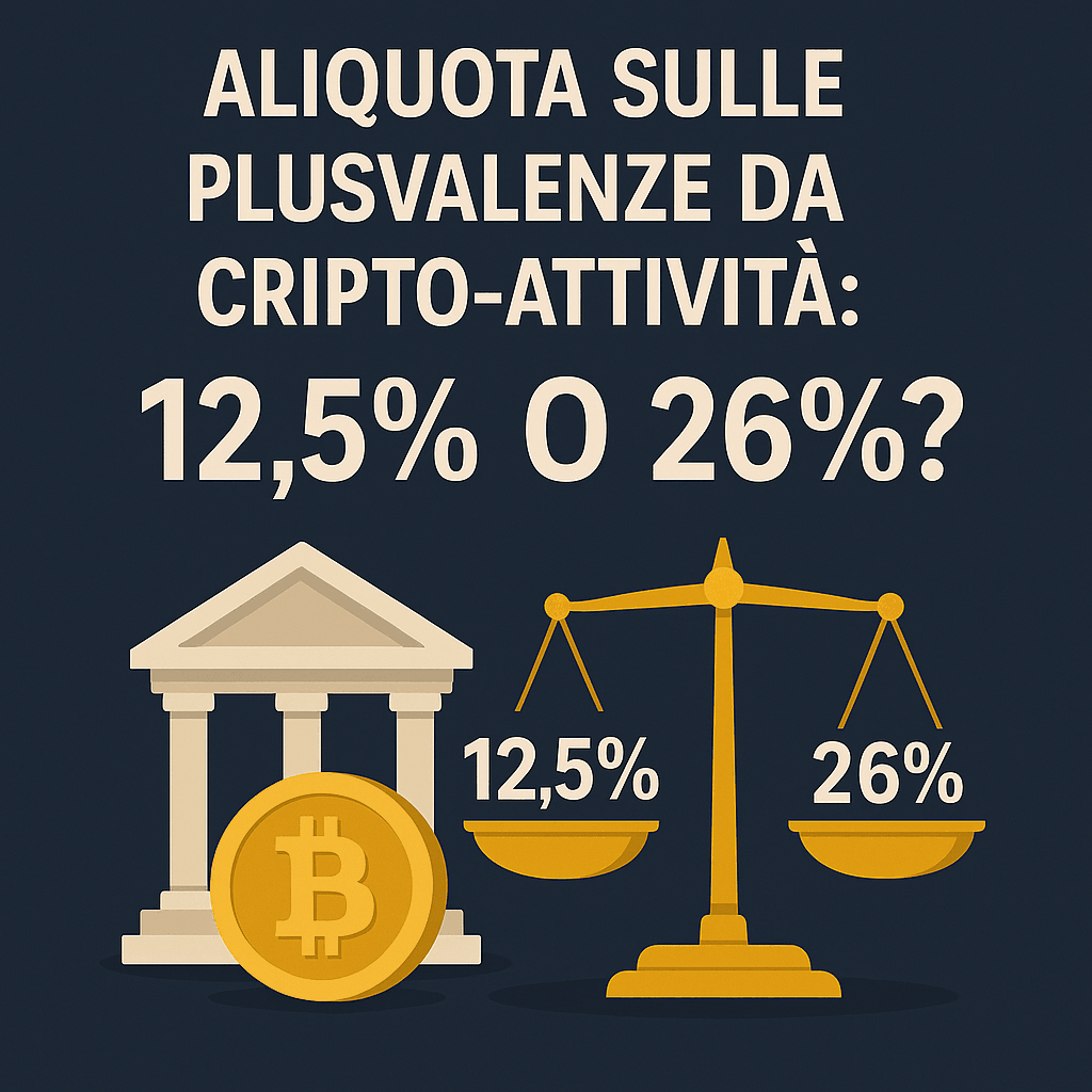 Tassazione delle Plusvalenze da Cripto-attività: 12,5% o 26%? Un Dubbio Ancora Aperto
