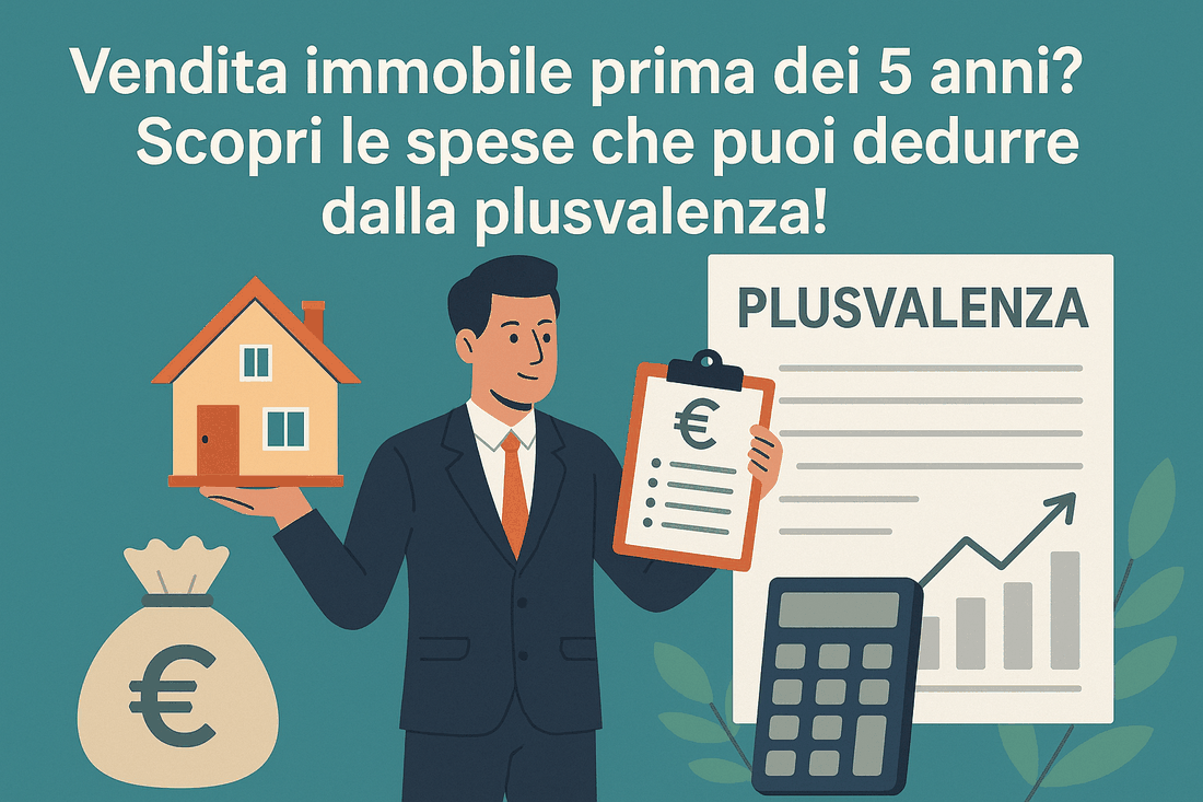 Vendita immobile prima dei 5 anni? Scopri le spese che puoi dedurre dalla plusvalenza!